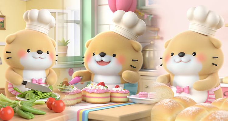 Little cook, otter, otter, Tata-a gourmet of "tearful business" banner 1