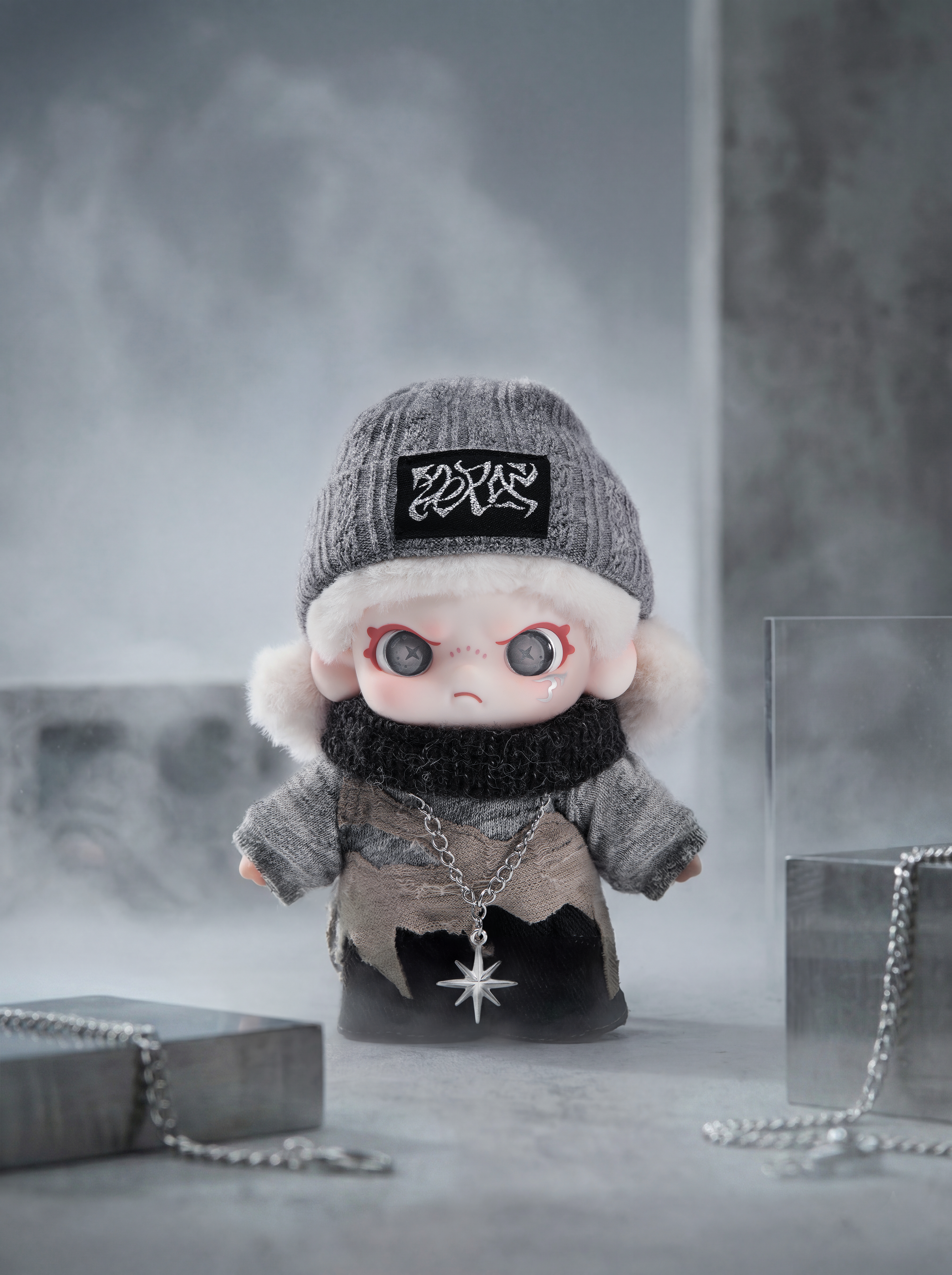 DORA Gray Trend Plush Pendant